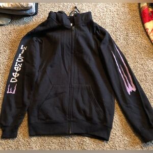 Juniors Black Wildwood Zip-Up Hoodie Size S